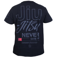 Camiseta - Never Up Jiu-Jitsu Preto