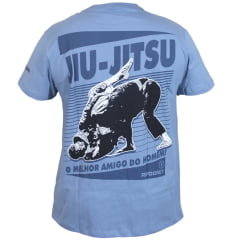 Camiseta - O melhor Amigo Jiu-Jitsu Azul Clara