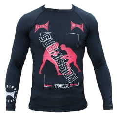 Rashguard Manga Longa Submission Preta